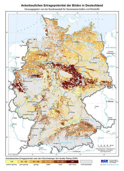 Wo ist guter Boden in Deutschland