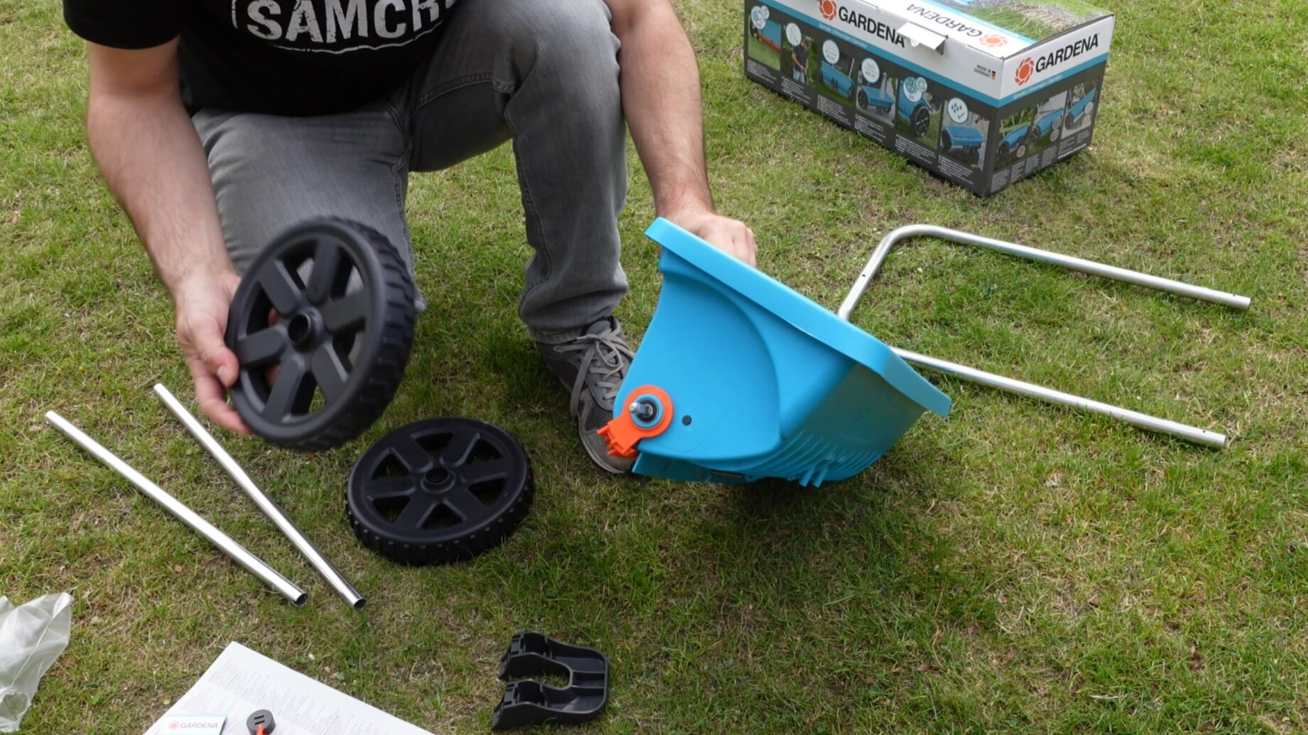 Streuwagen Teile von Gardena zum Zusammenbau
