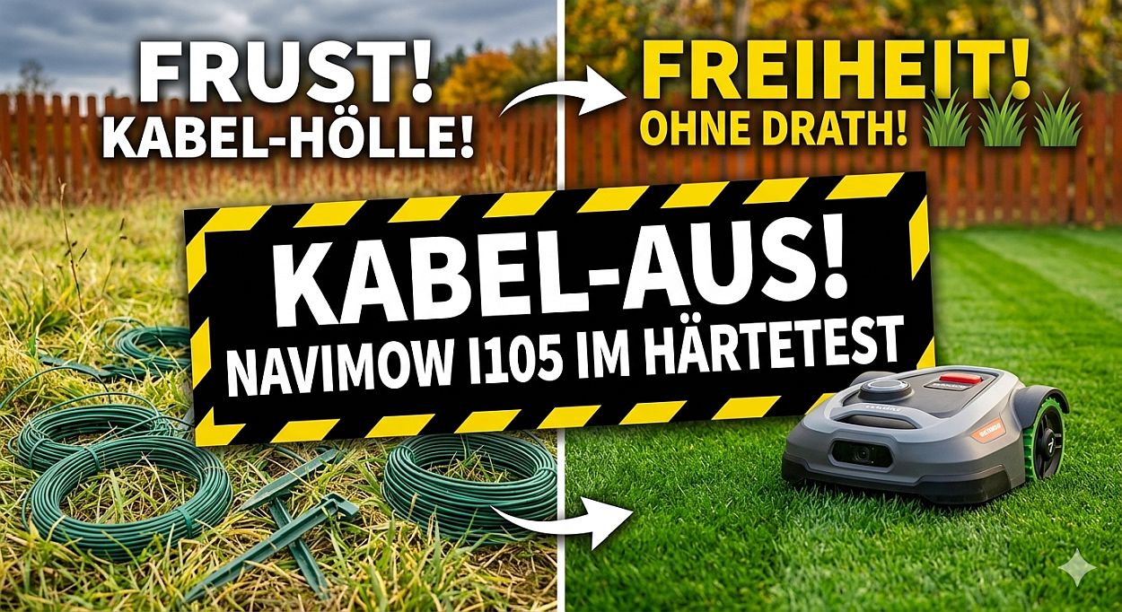 Navimow 105i im Test - Mähroboter ohne Begrenzungskabel